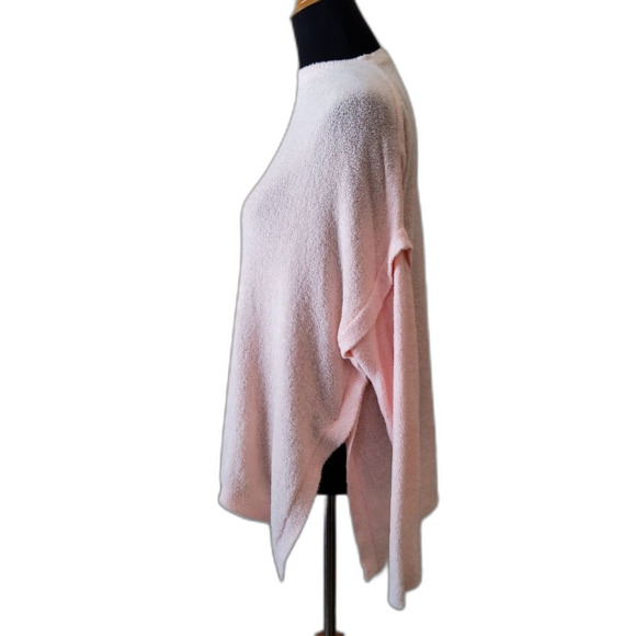 Hello Nite Plush Pullover Cozy Super Soft Oversized Ruffle Sweater S/M Blush New - Picture 3 of 6